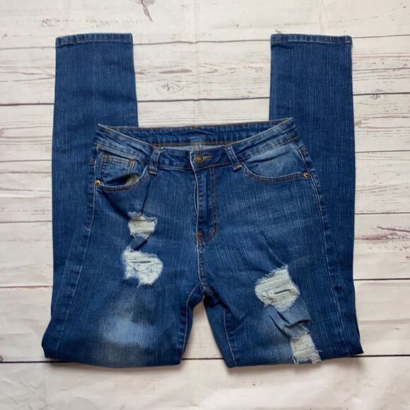 Skinny distressed jeans - Picture 2 of 9